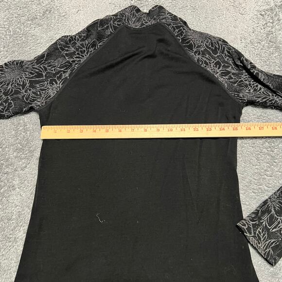 Smartwool Shirt Womens Medium Black Gray Merino 250 Quarter Zip Base Layer - Picture 5 of 9